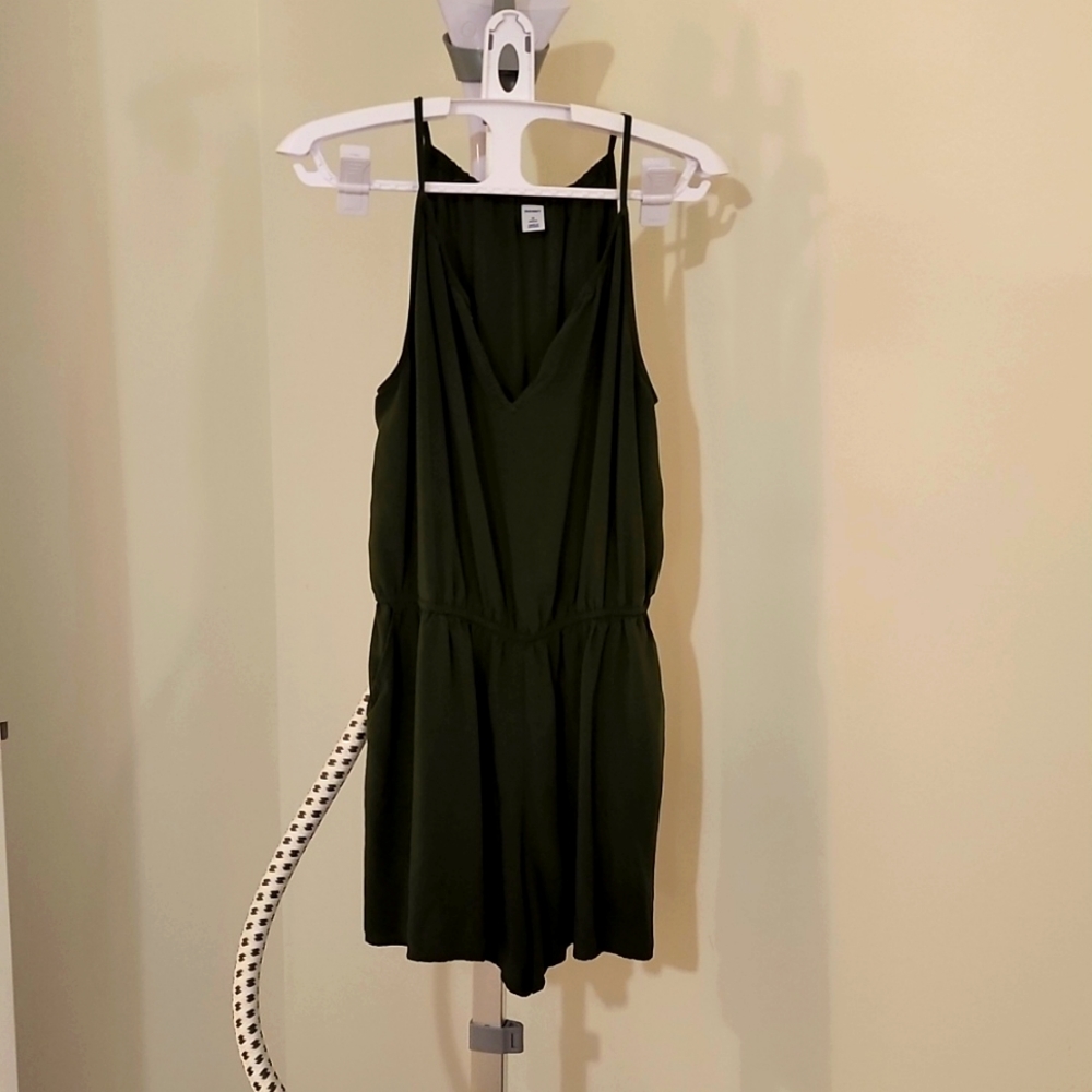 Green summer romper petite